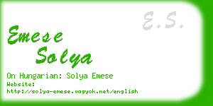 emese solya business card